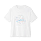 Neon Space Doodles Unisex Oversized Boxy Tee Printify