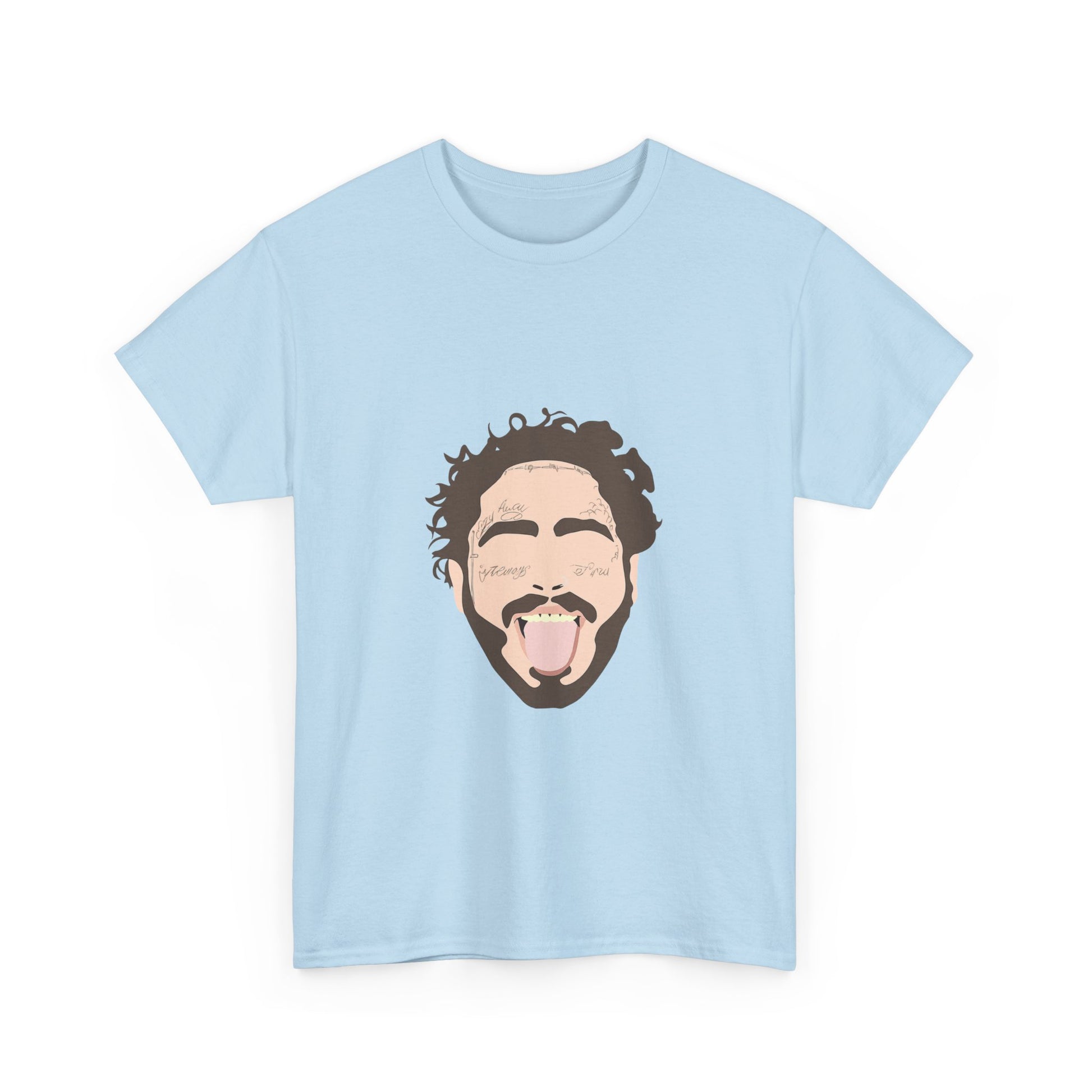 Minimalist Tongue Out Cartoon Face Unisex Heavy cotton Tee Printify