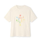 Minimalist Divide Symbol with Brush Oversized Boxy Tee Printify