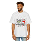 Don't Stop Believing Oversized Tee – Festive Christmas Quote T-Shirt Printify