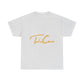 Take Care Gold Script Heavy Cotton Tee Printify