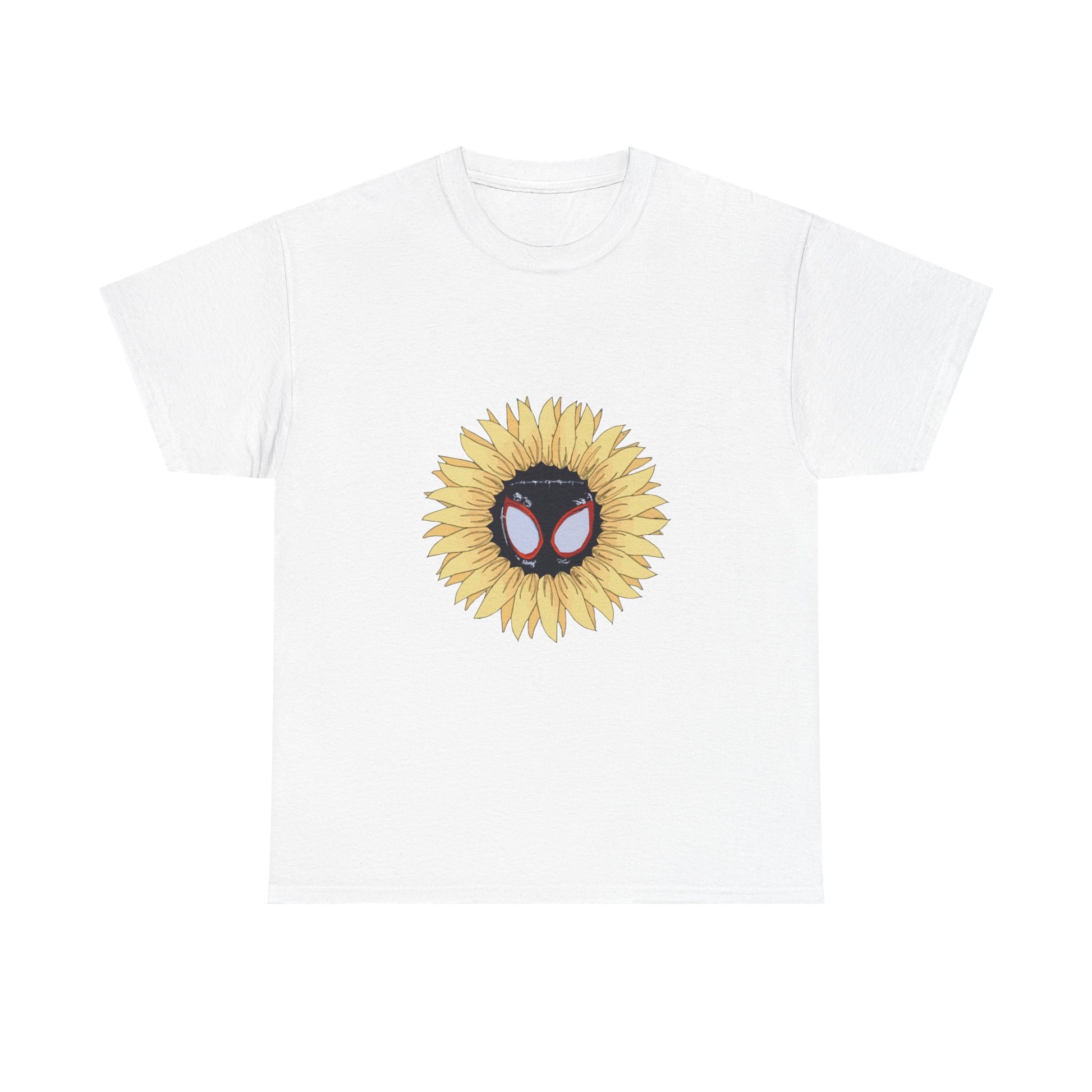 Sunflower Mask Illustration Unisex Heavy cotton Tee Printify