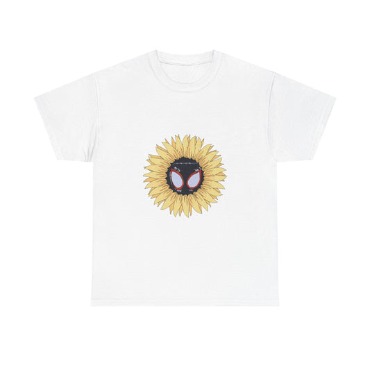 Sunflower Mask Illustration Unisex Heavy cotton Tee Printify