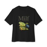 Unisex Oversized Tee – Snazzy Funny Milf Edition Printify