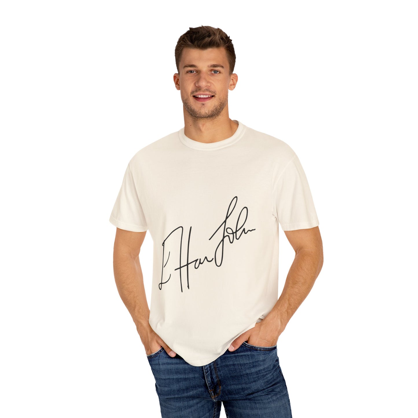 Rainbow Hat Illustration Unisex Garment-Dyed T-shirt - snazzymerch