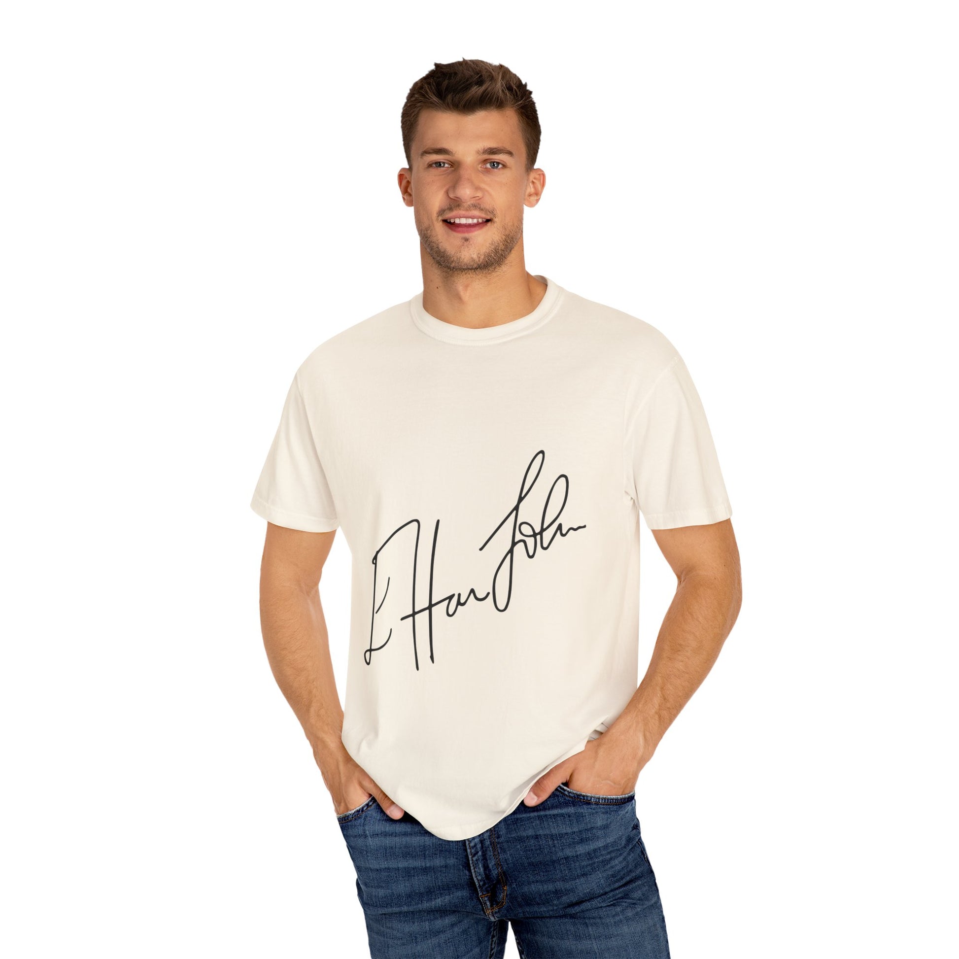 Rainbow Hat Illustration Unisex Garment-Dyed T-shirt - snazzymerch