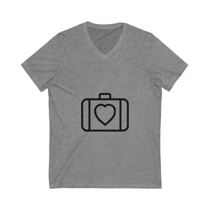 Retro Band Graphic Unisex Jersey Short Sleeve V-Neck Tee - snazzymerch