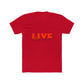 Retro Live Lettering Print Unisex Cotton Tee - snazzymerch