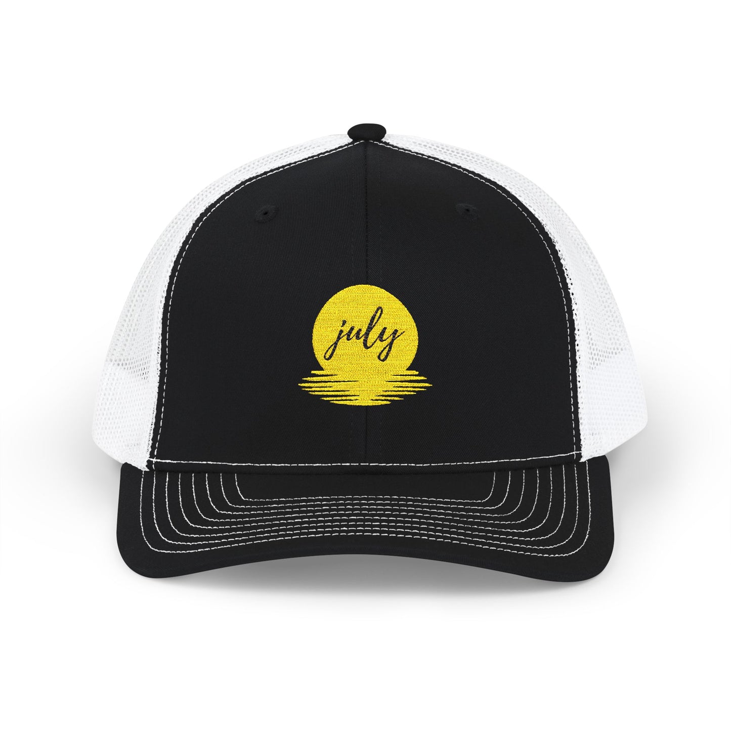 July Sun Graphic Snapback Trucker Cap (Embroidery) - snazzymerch