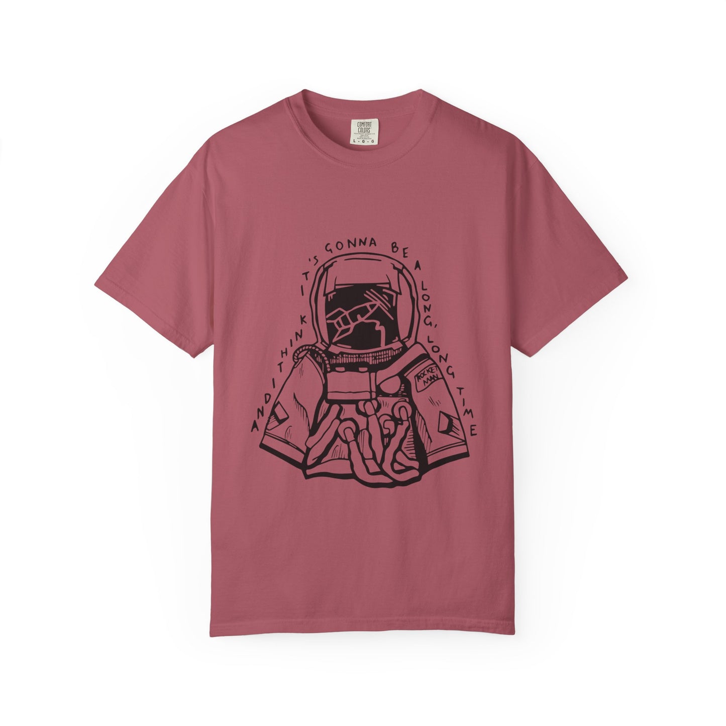 Outline Face Design Unisex Garment-Dyed T-shirt - snazzymerch