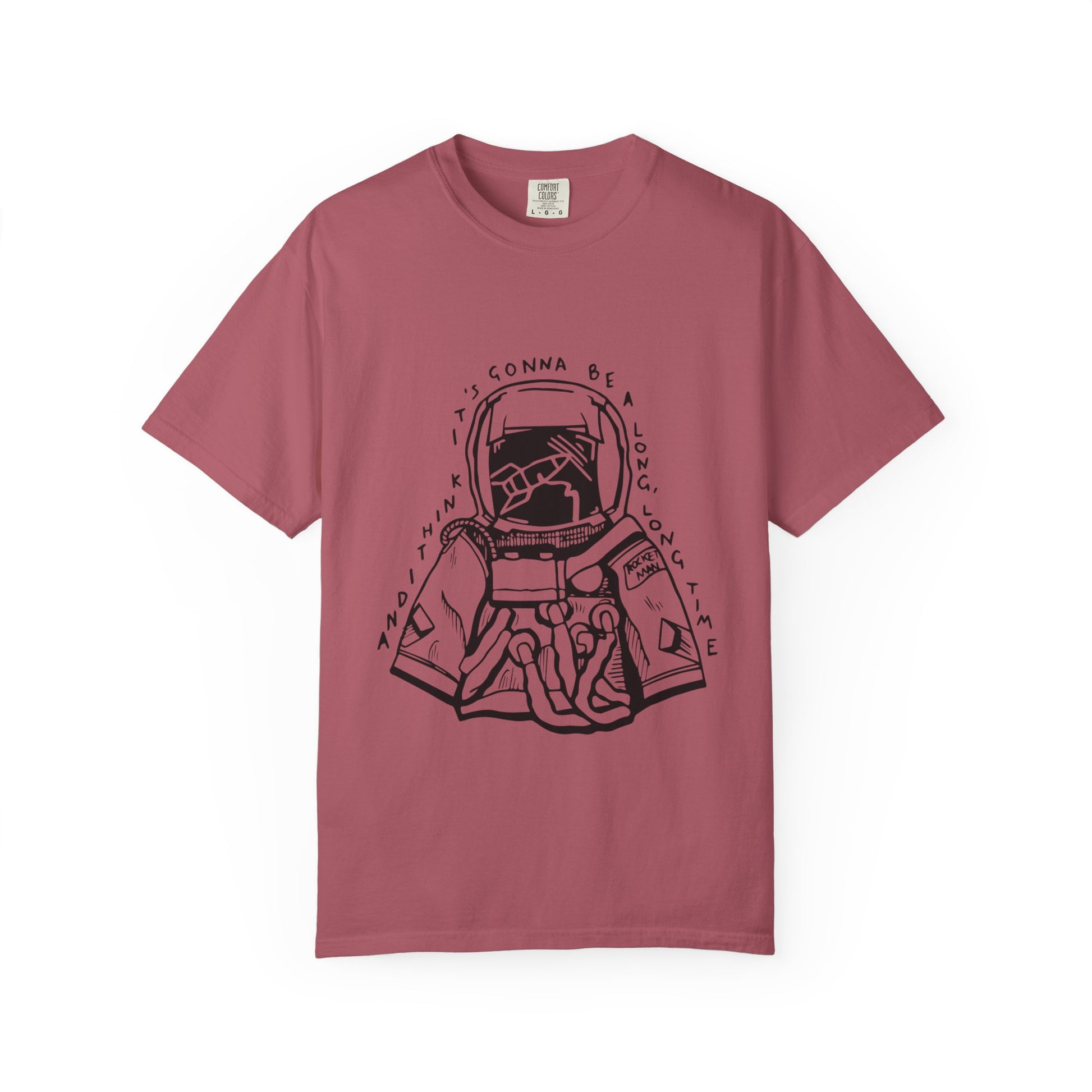 Outline Face Design Unisex Garment-Dyed T-shirt - snazzymerch