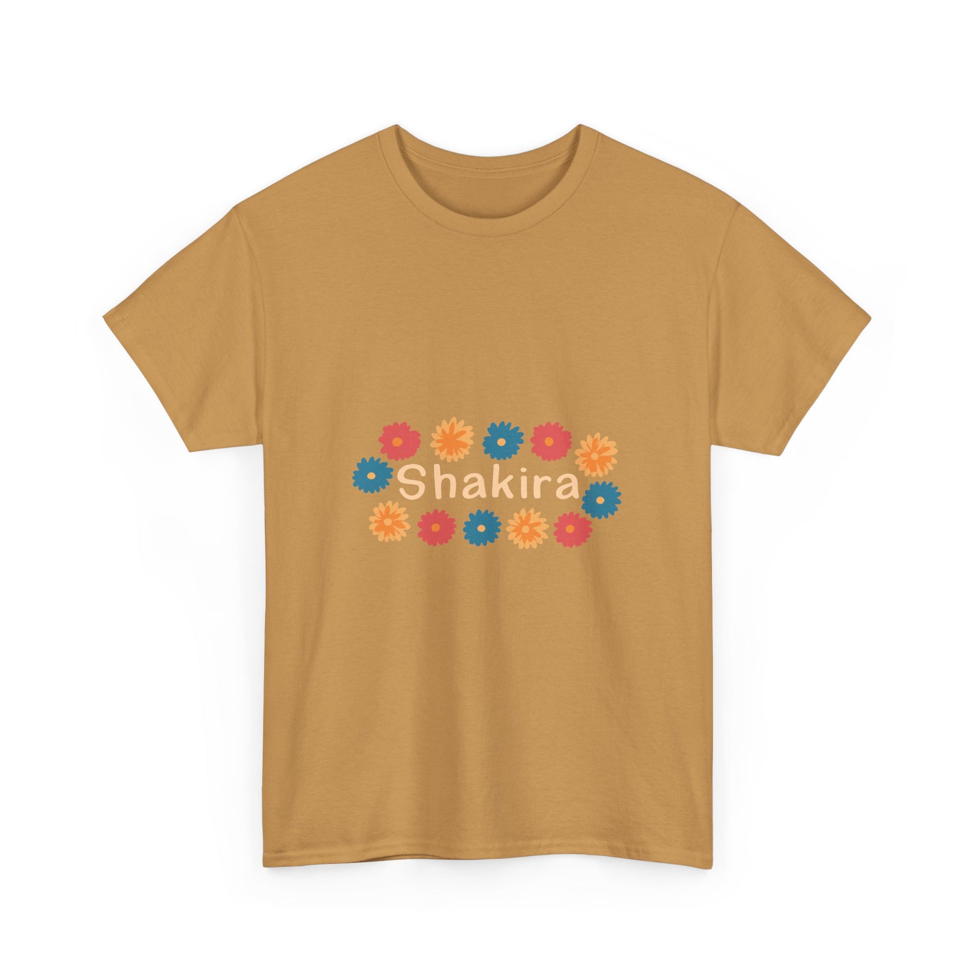 Retro Floral Groove Unisex Heavy cotton tee Printify