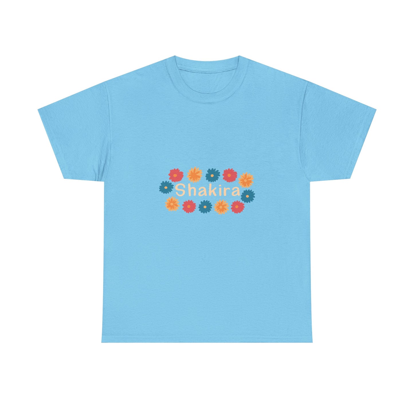 Retro Floral Groove Unisex Heavy cotton tee Printify