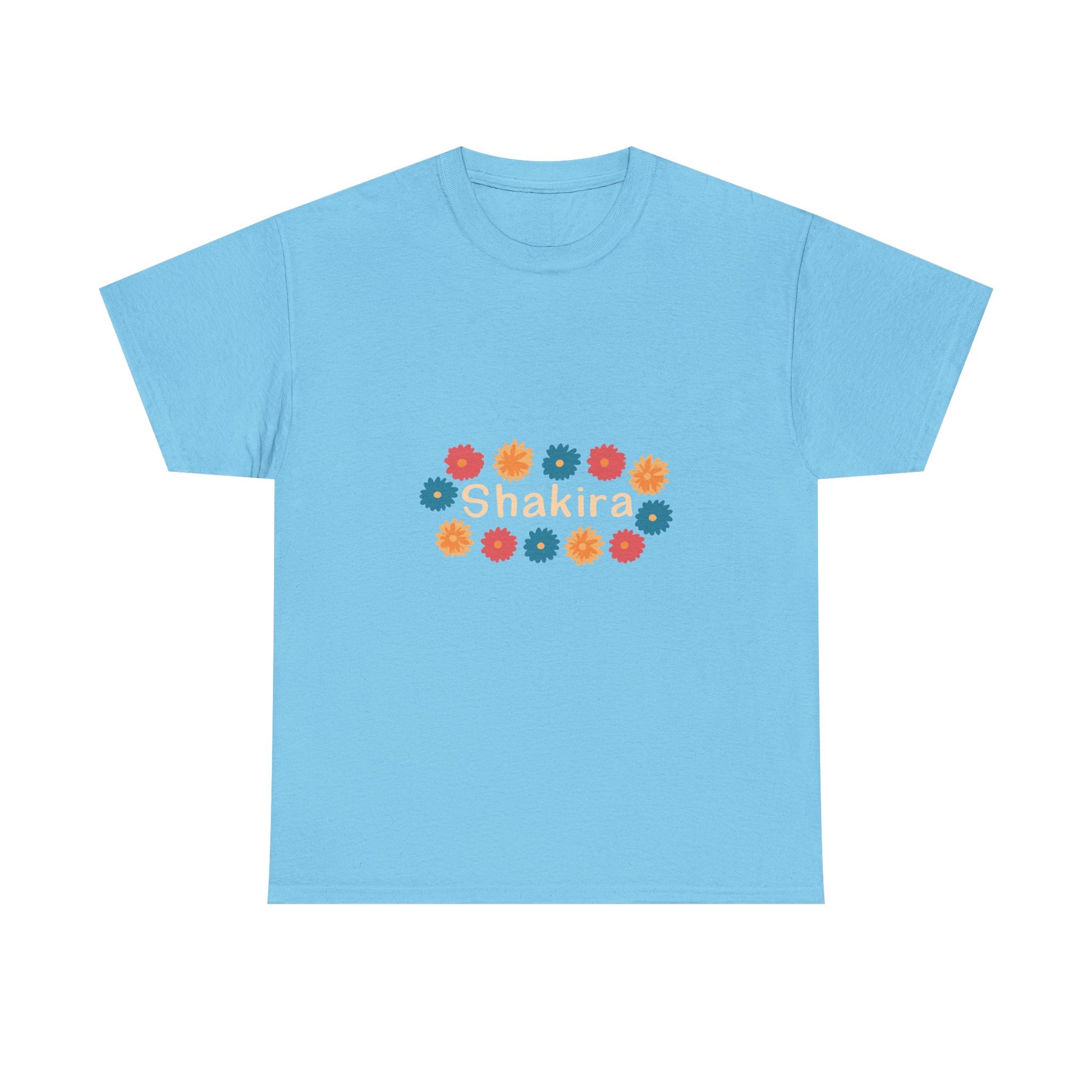 Retro Floral Groove Unisex Heavy cotton tee Printify
