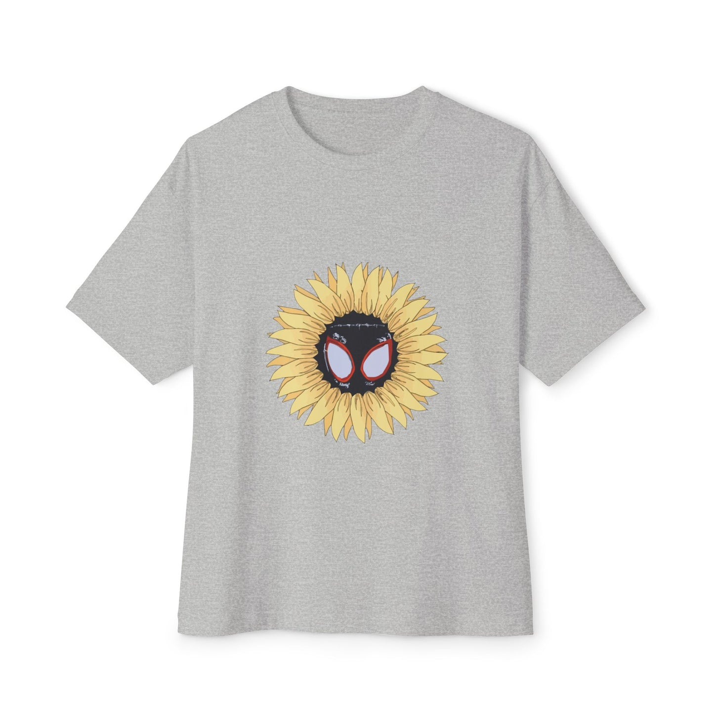 Sunflower Mask Illustration Unisex Oversized Boxy Tee Printify
