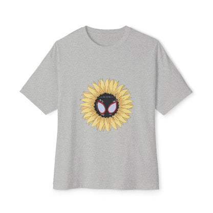 Sunflower Mask Illustration Unisex Oversized Boxy Tee Printify