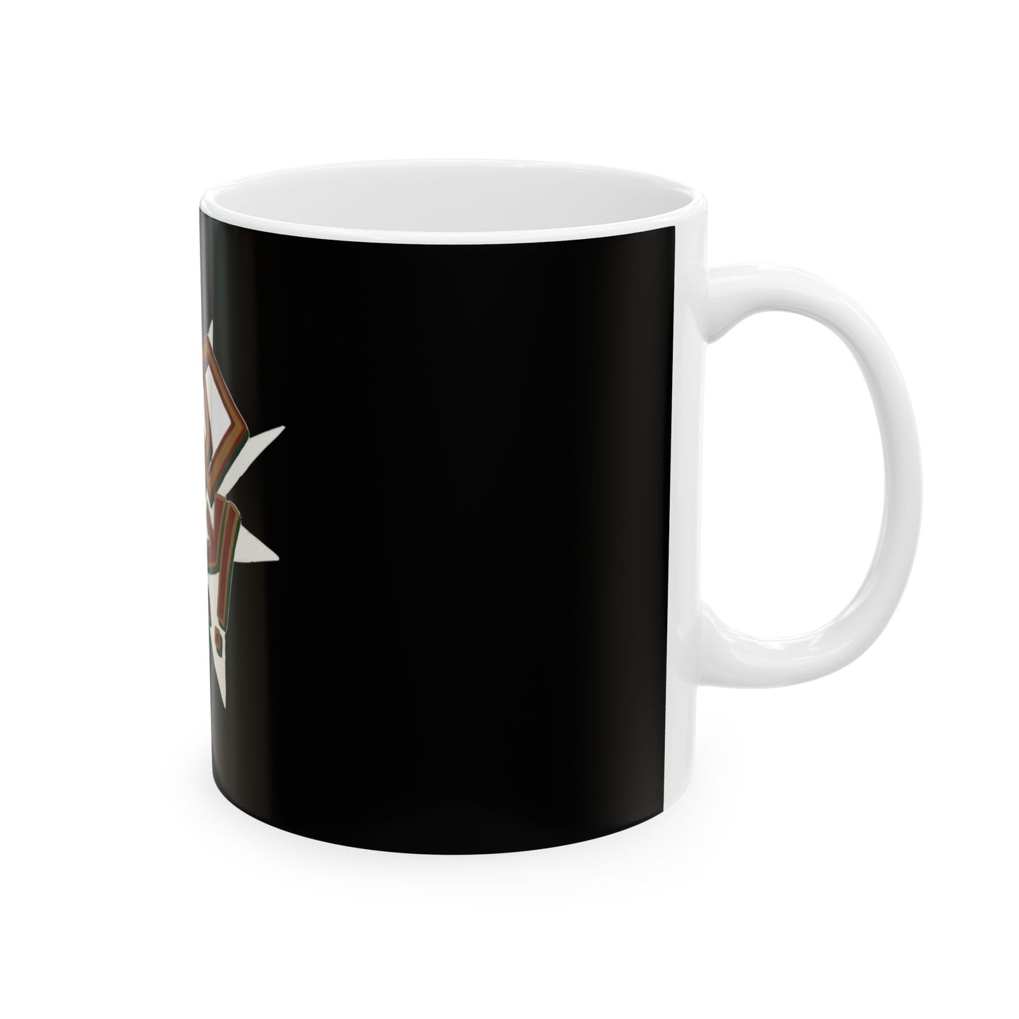 Geometric Lettering Ceramic Mug, (11oz, 15oz) - snazzymerch