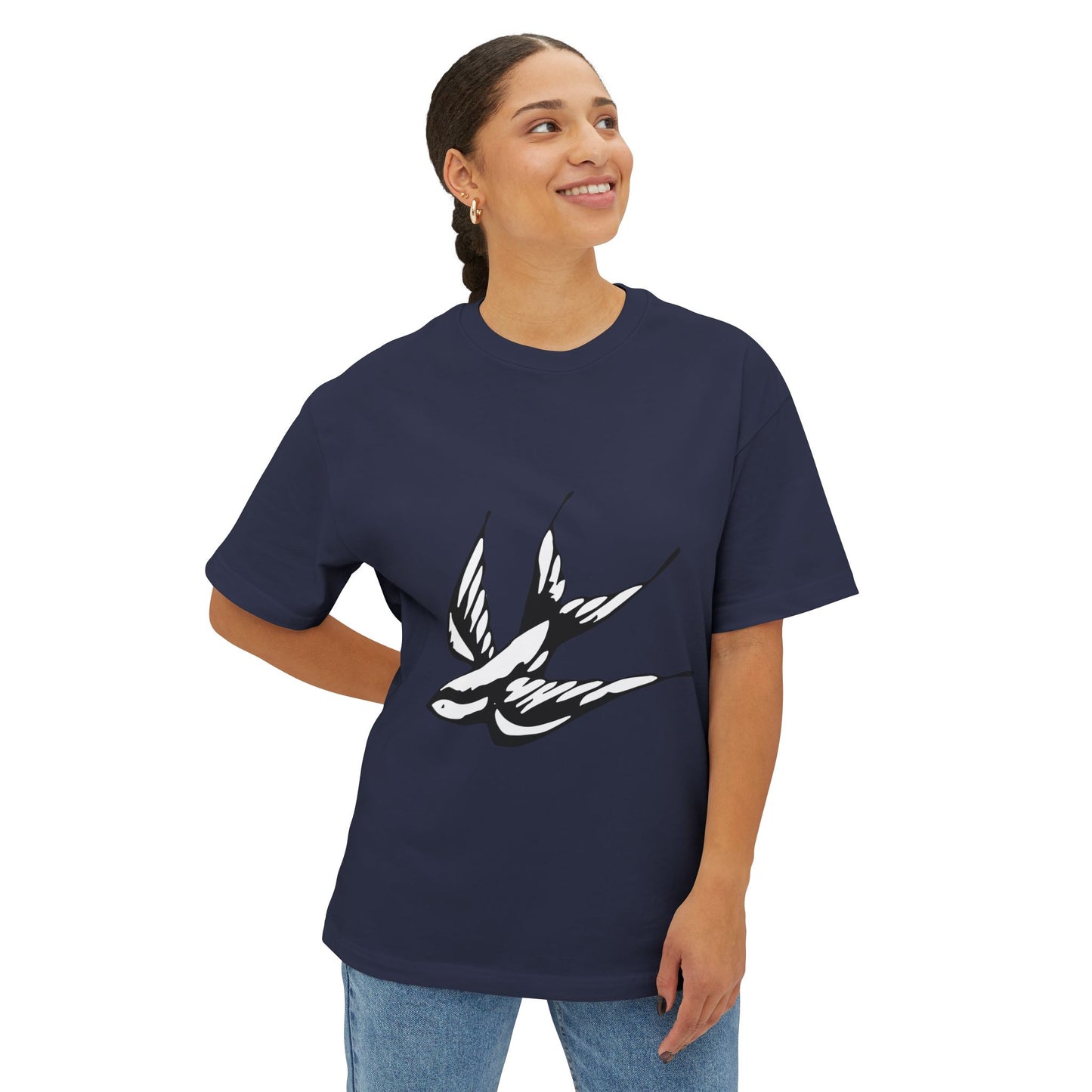 Flight Marked Unisex Oversized Boxy Tee Printify