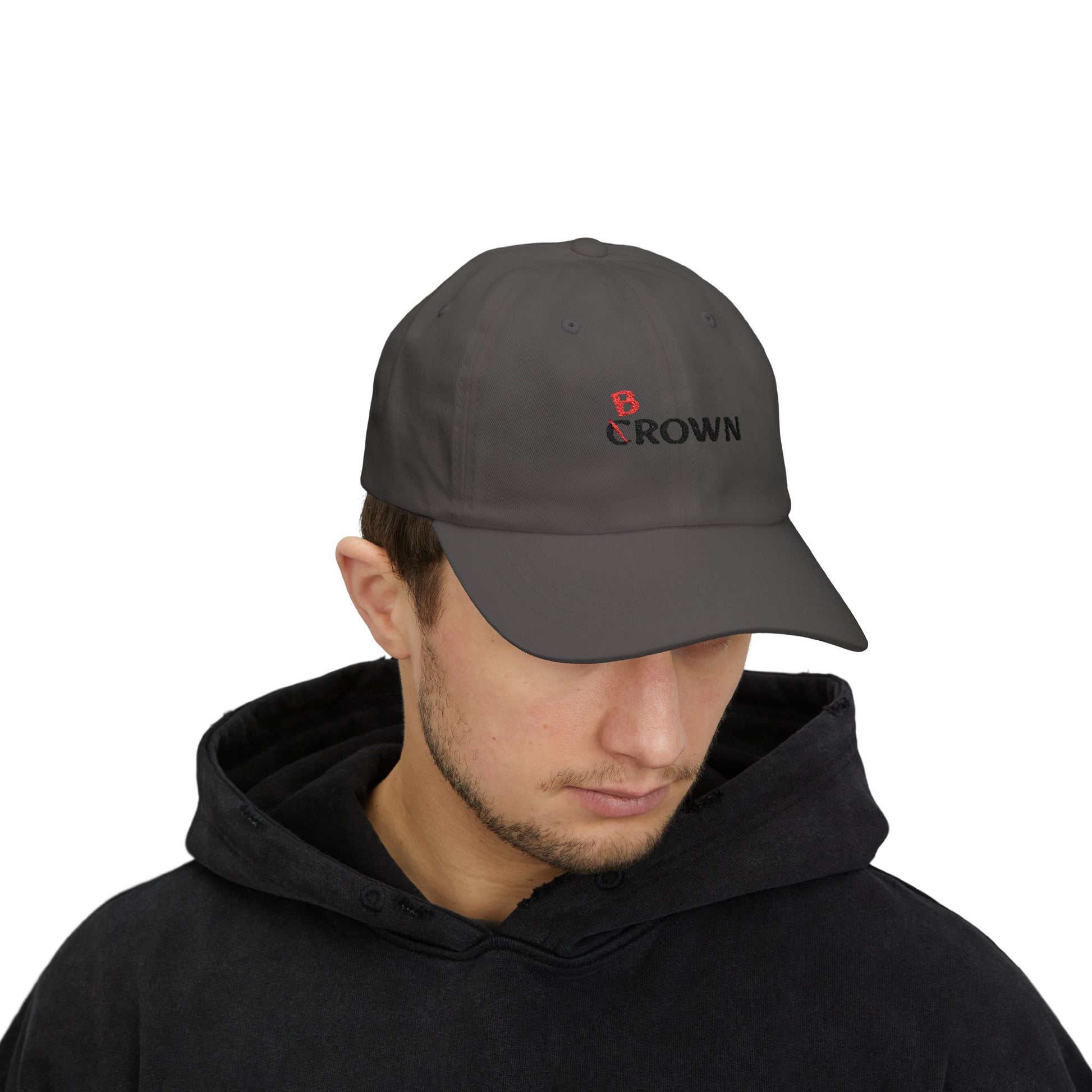 Abstract Red Flag Typography Classic Dad Cap - snazzymerch