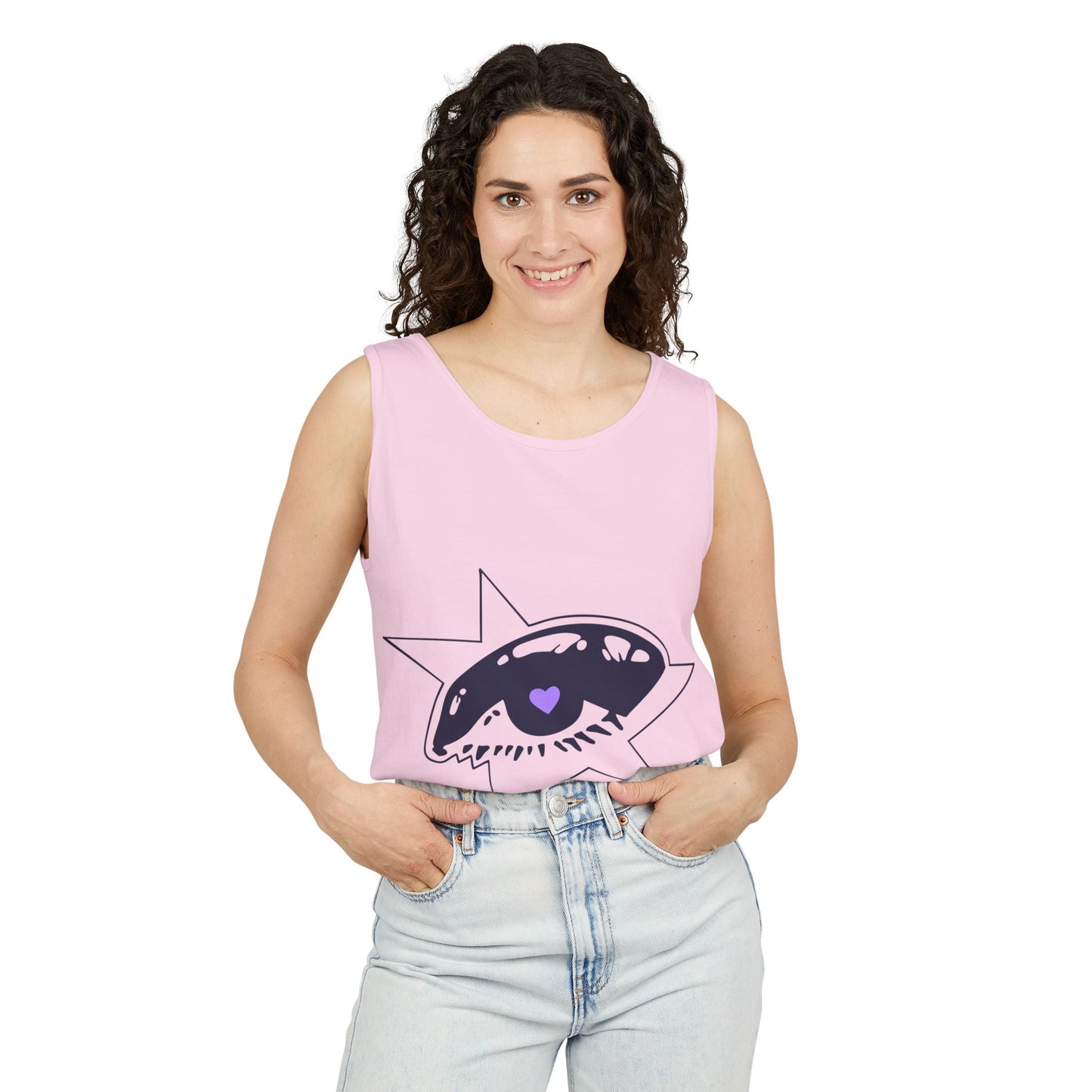 Purple Starry Eye-Dyed Tank Top Printify
