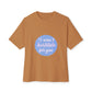 Blue Quote Circle Unisex Oversized Boxy Tee - snazzymerch