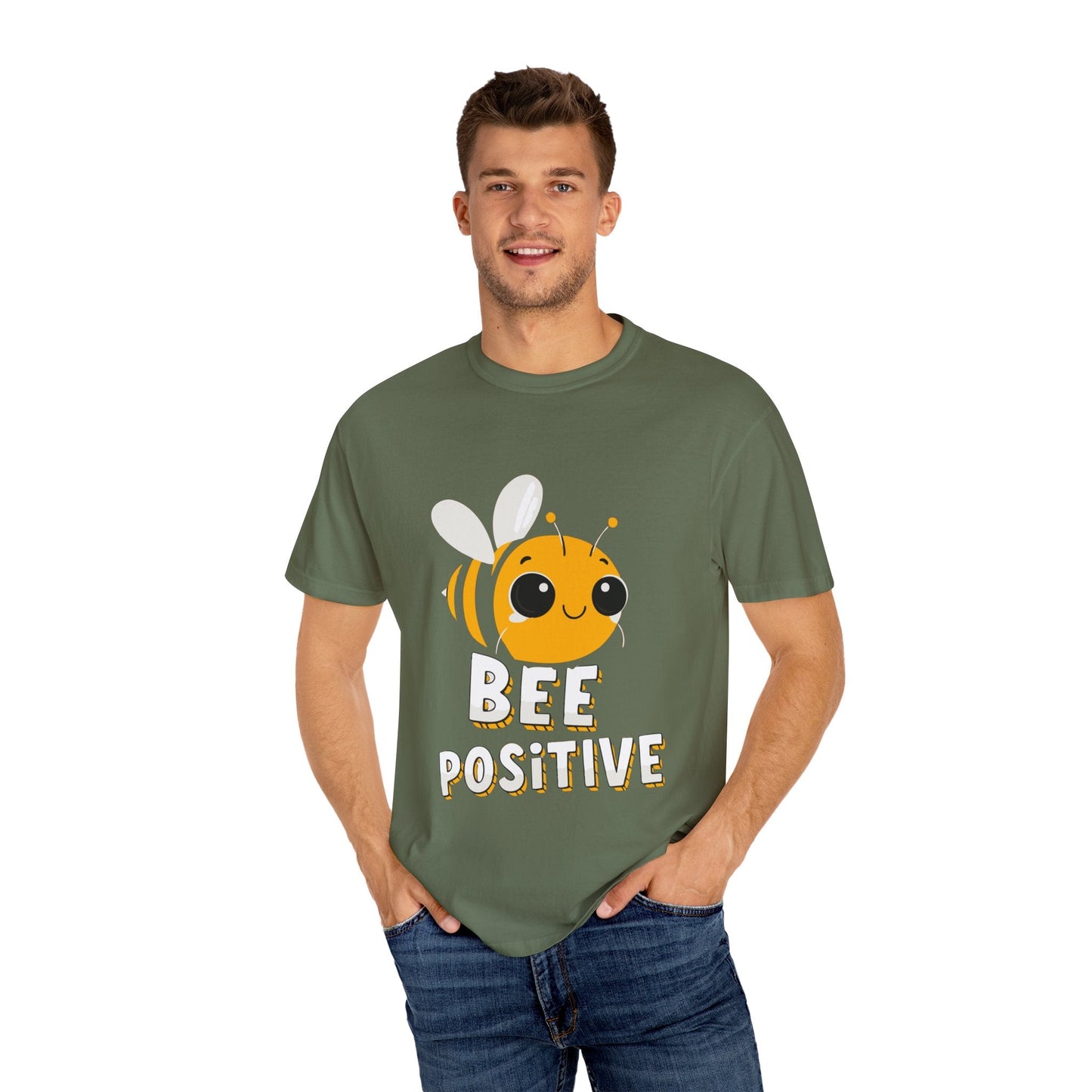 Dyed T-shirt – Snazzy Bee positive Edition Printify