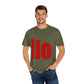 Billie Eilish Inspired Dyed T-shirt – Bold Red Block Edition Printify