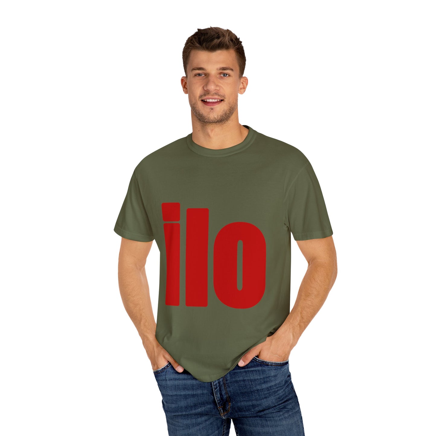 Billie Eilish Inspired Dyed T-shirt – Bold Red Block Edition Printify