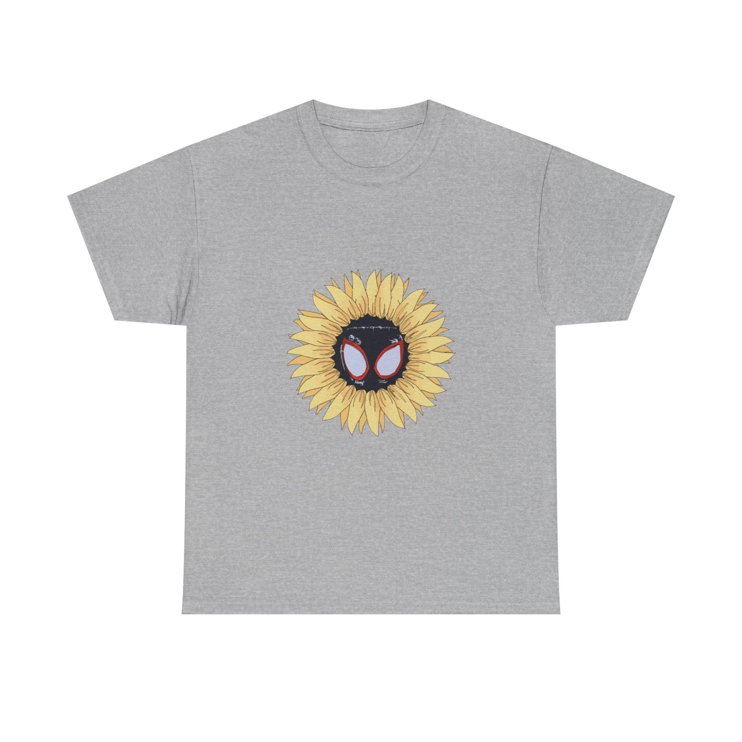 Sunflower Mask Illustration Unisex Heavy cotton Tee Printify