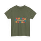 Retro Floral Groove Unisex Heavy cotton tee Printify