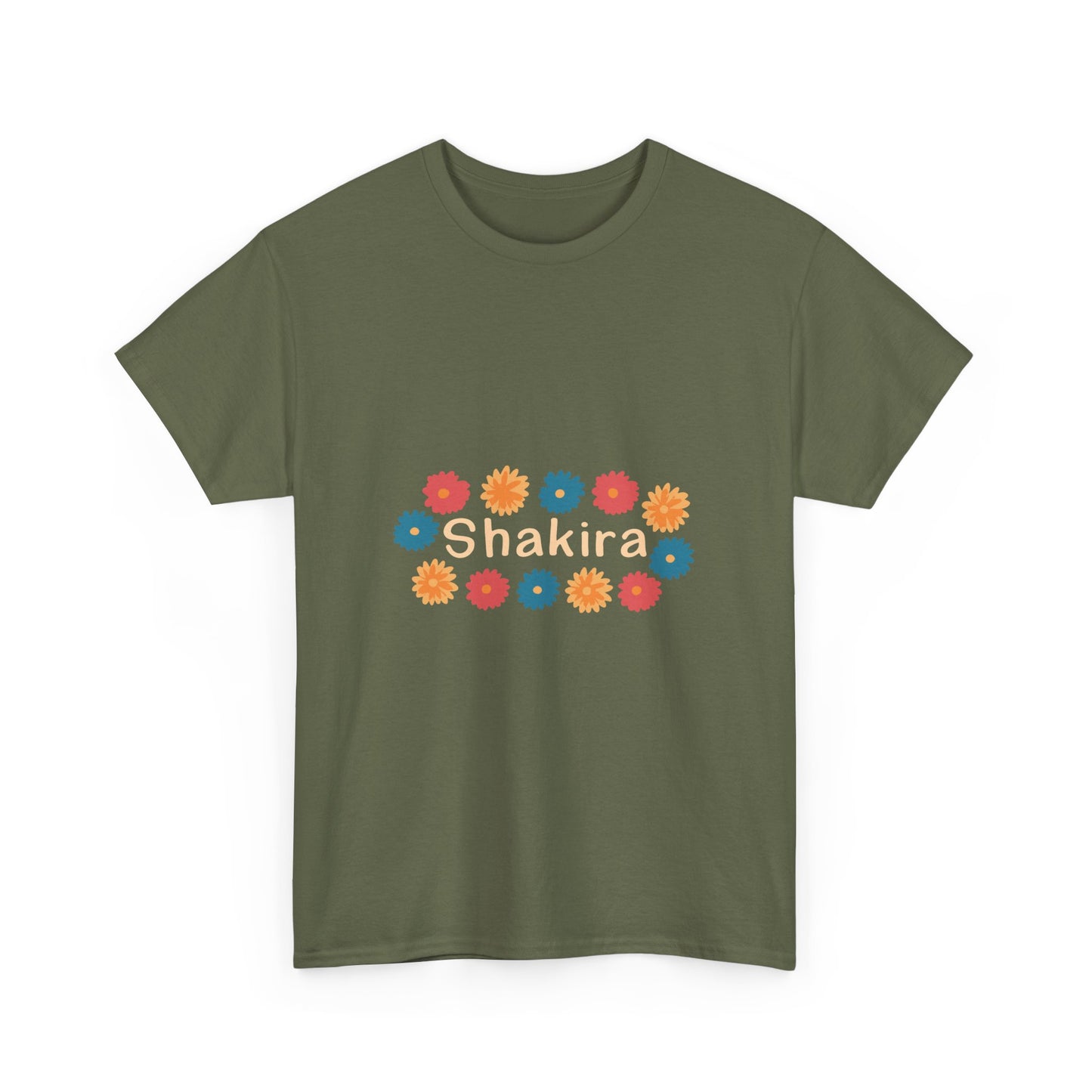 Retro Floral Groove Unisex Heavy cotton tee Printify