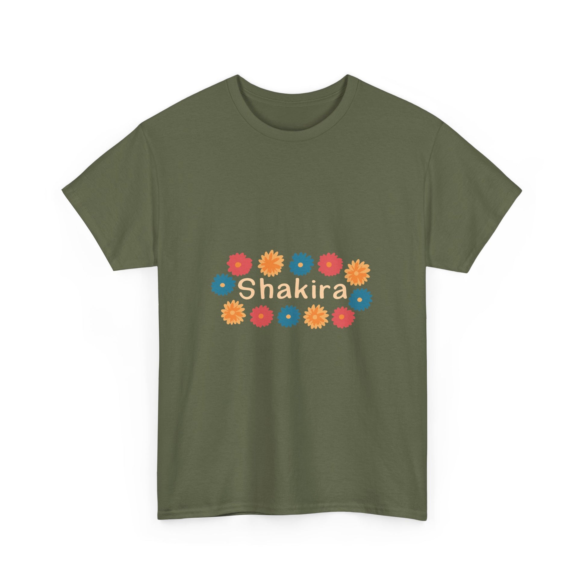 Retro Floral Groove Unisex Heavy cotton tee Printify