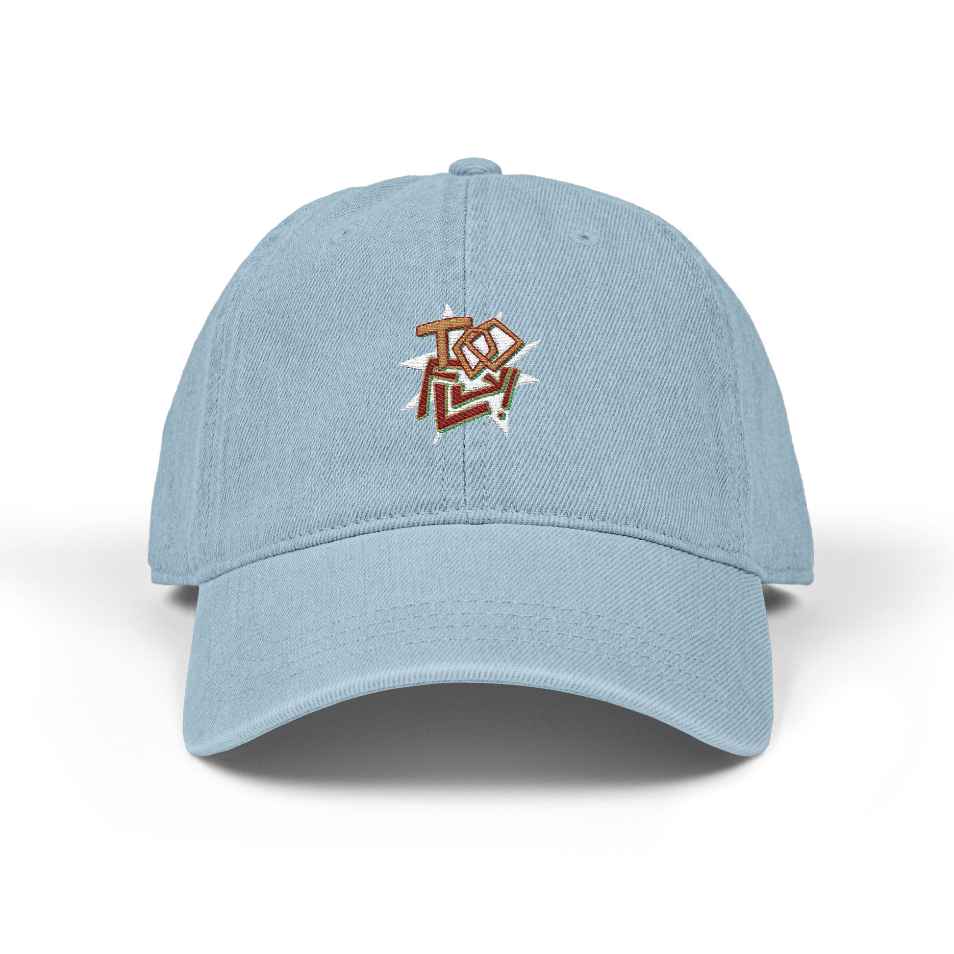 Geometric Lettering Denim Hat (Embroidery) - snazzymerch