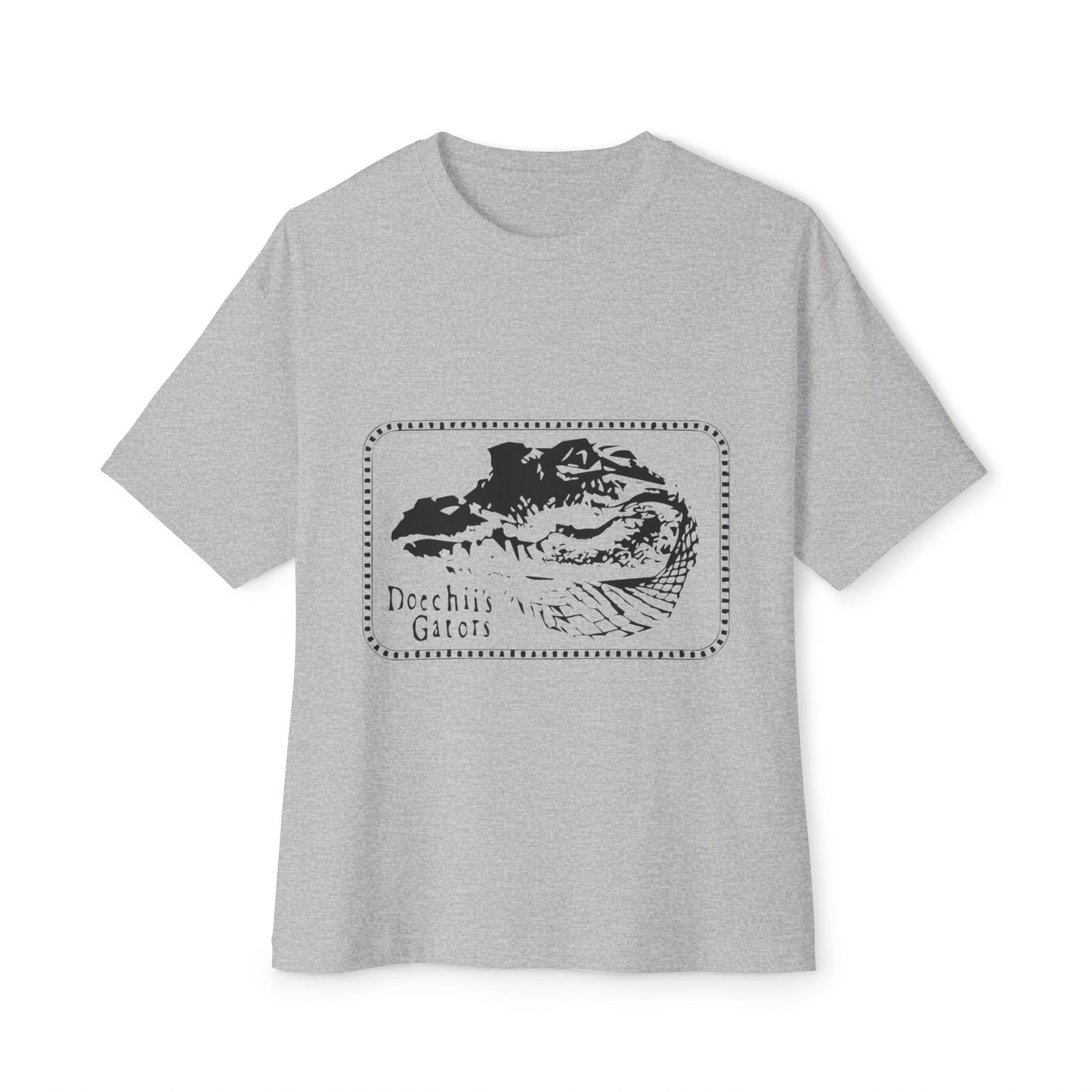 Bold Outline Typography Unisex Oversized Boxy Tee - snazzymerch