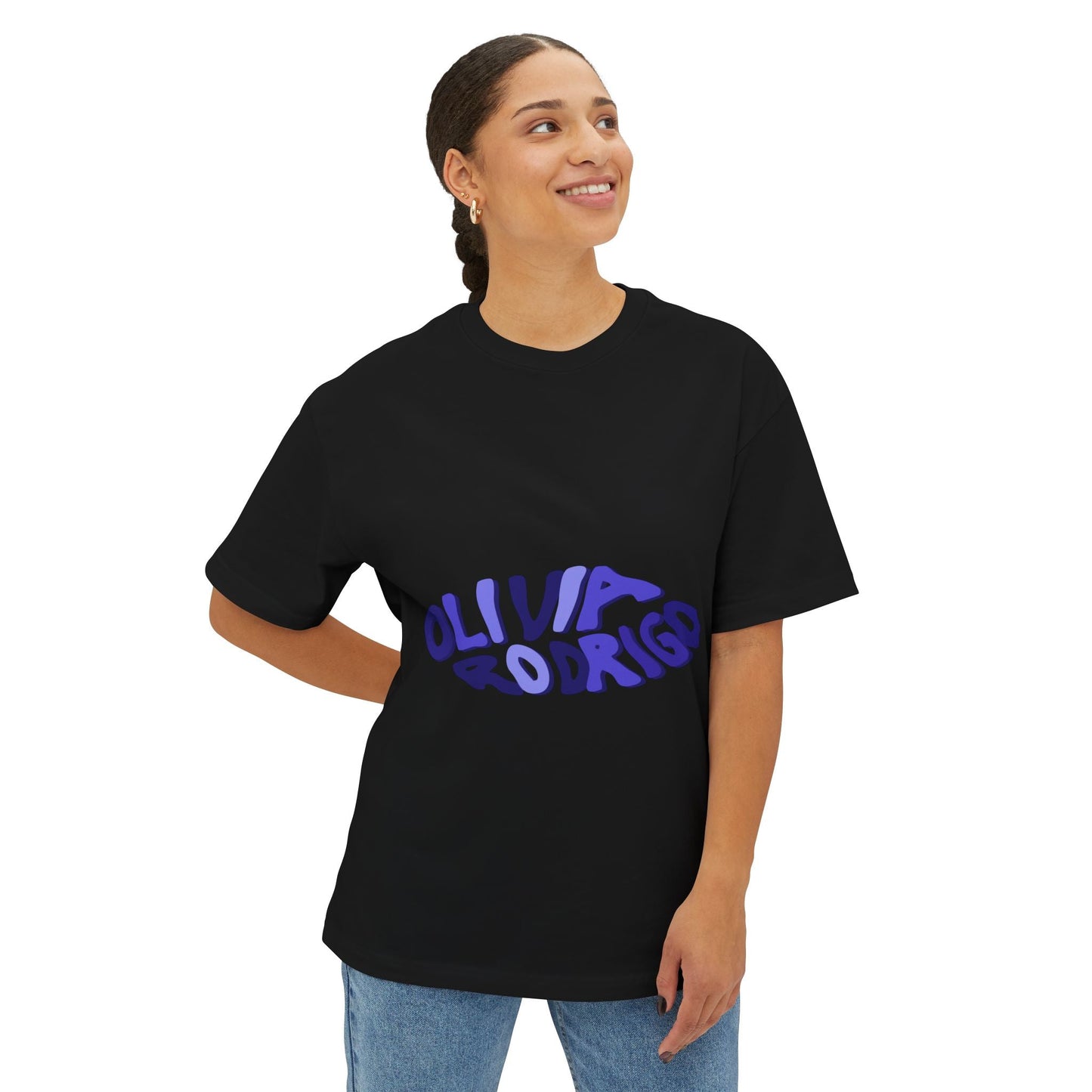 Olivia Rodrigo Wavy Text-Oversized Tee Printify