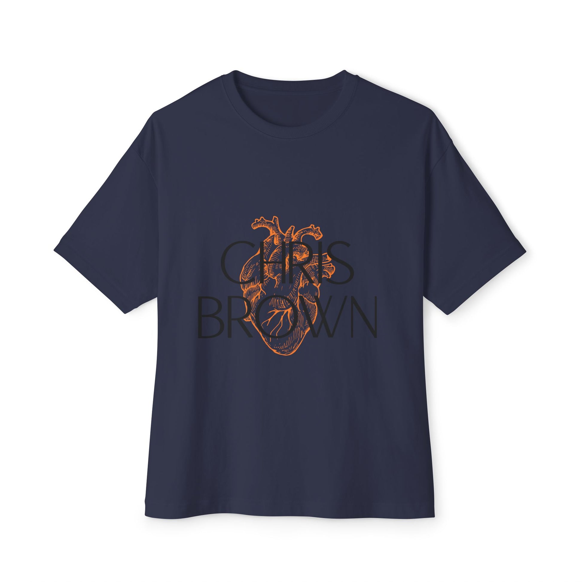 Vintage Anatomical Heart Line Unisex oversized Boxy Tee - snazzymerch