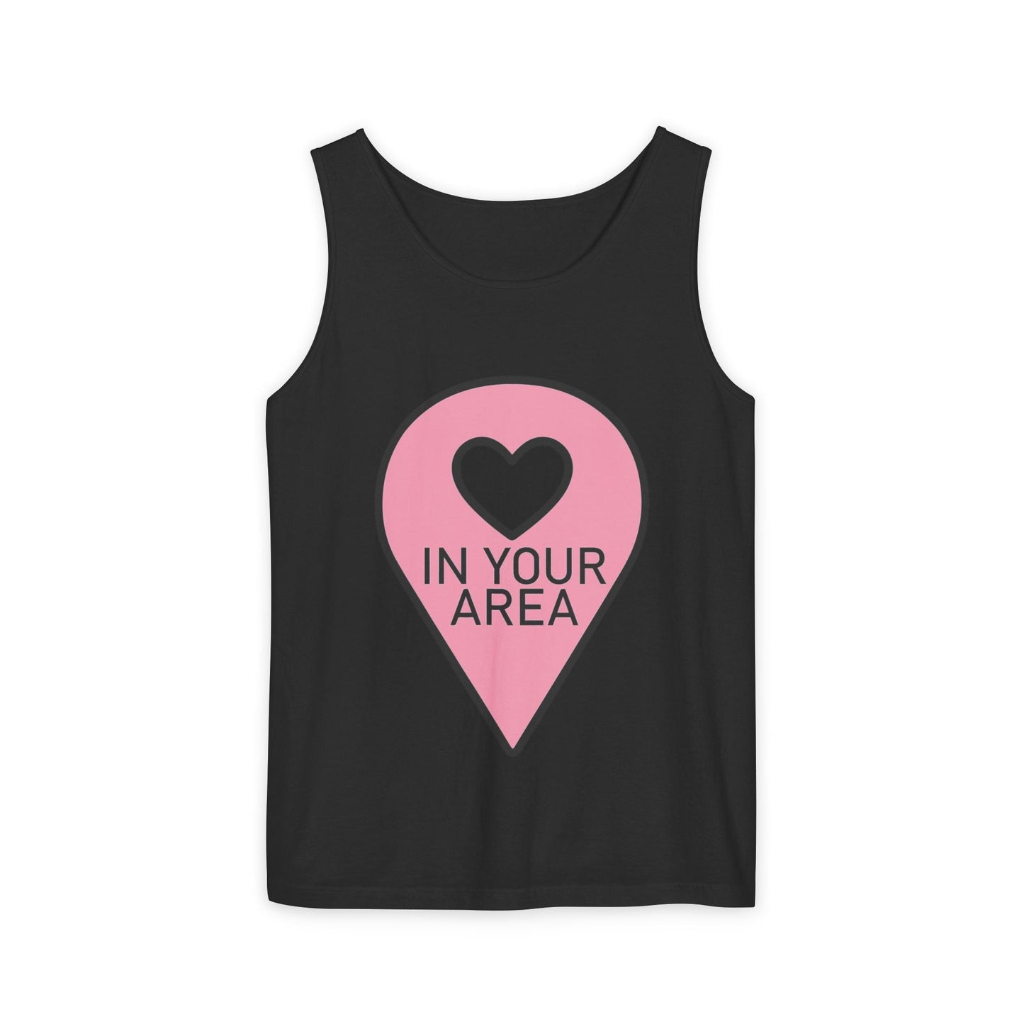 In Your Area Pin Marker – Dyed Tank Top Printify