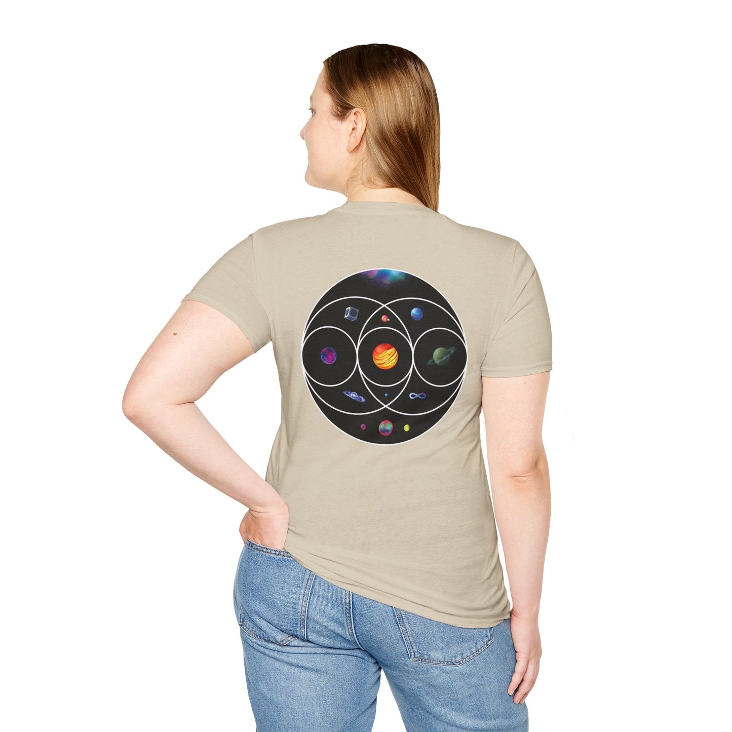 Unisex Softstyle T-Shirt Inspired by Coldplay’s Illustration Concept_B Printify