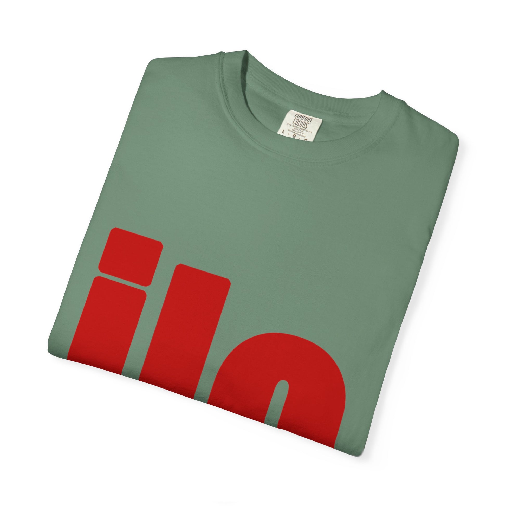 Billie Eilish Inspired Dyed T-shirt – Bold Red Block Edition Printify