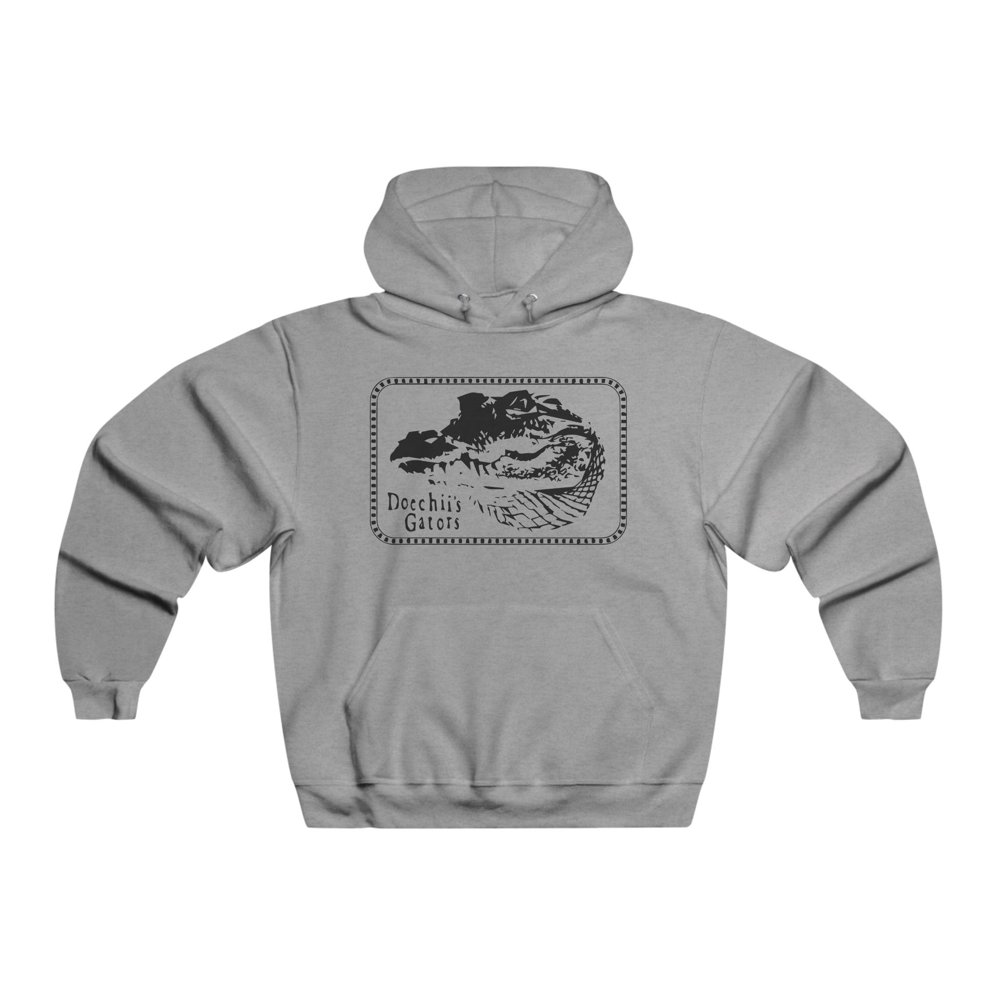 Bold Outline Typography Men's NUBLEND® Hooded Sweatshirt - snazzymerch