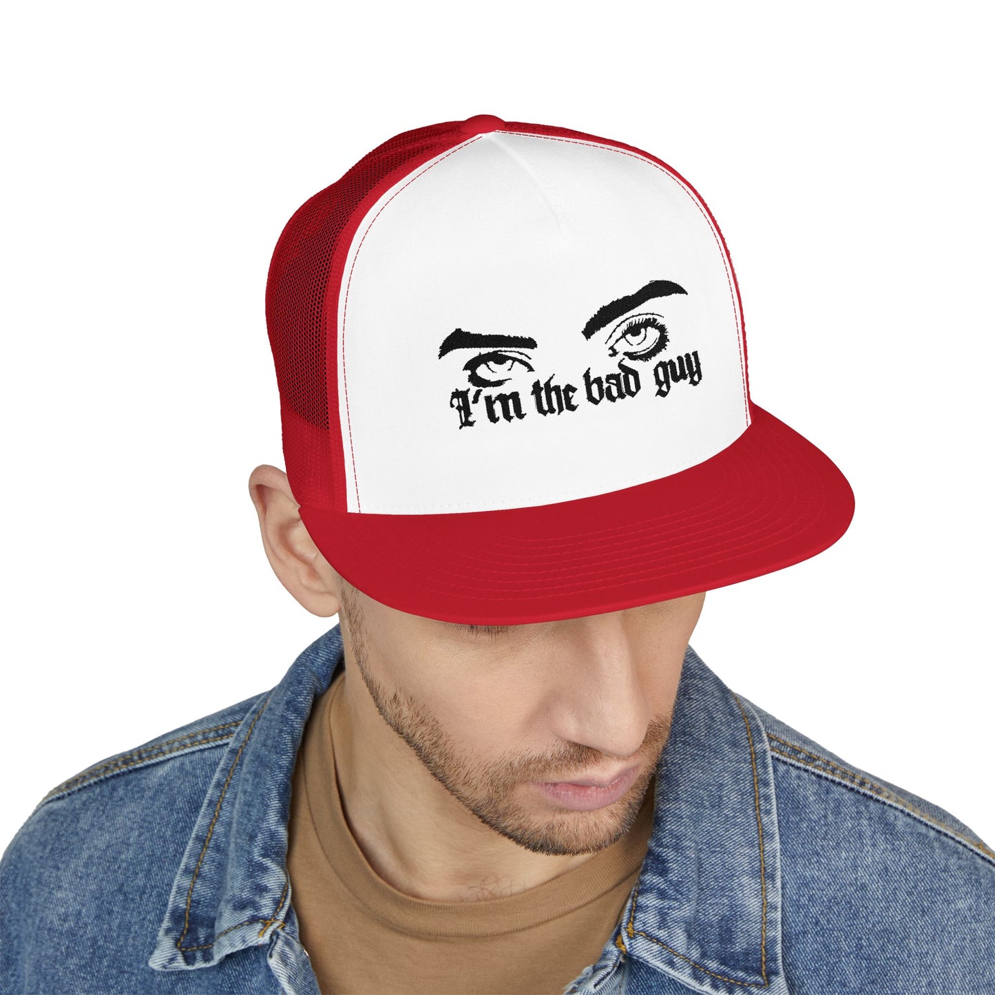Billie Eilish Inspired Trucker Cap – Eyes & Shadows Gothic Edition Printify