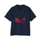 Christmas Loading Oversized Tee – Festive Santa Sleigh Holiday T-Shirt Printify