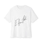 Rainbow Hat Illustration Unisex Oversized Boxy Tee - snazzymerch