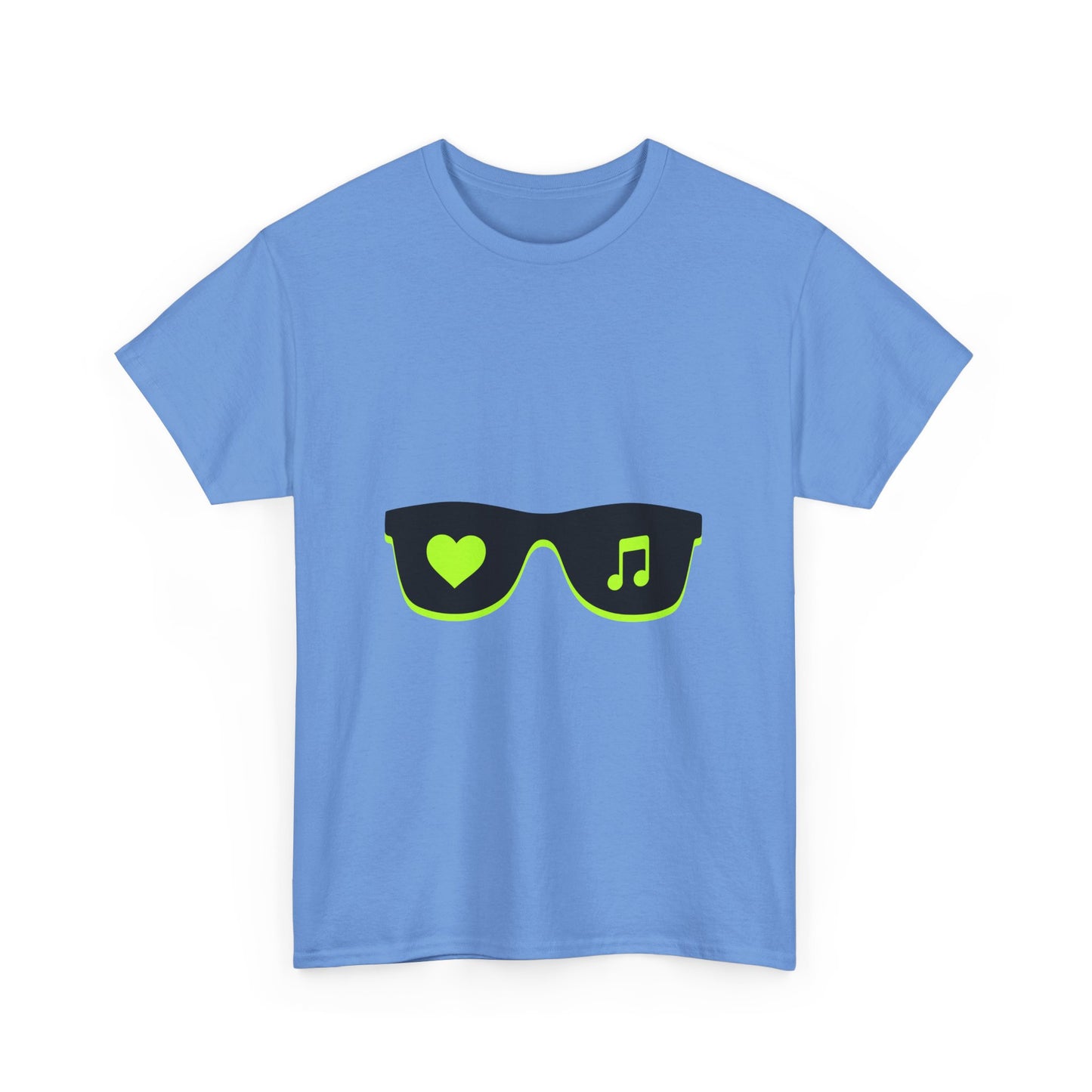 Neon Love Notes Unisex Heavy cotton tee Printify