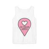 In Your Area Pin Marker – Dyed Tank Top Printify