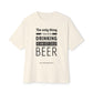 Pop Art Lips & Text Unisex Oversized Boxy Tee - snazzymerch
