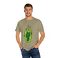 Billie Eilish Inspired Dyed T-shirt – Green Flame Icon Edition Printify