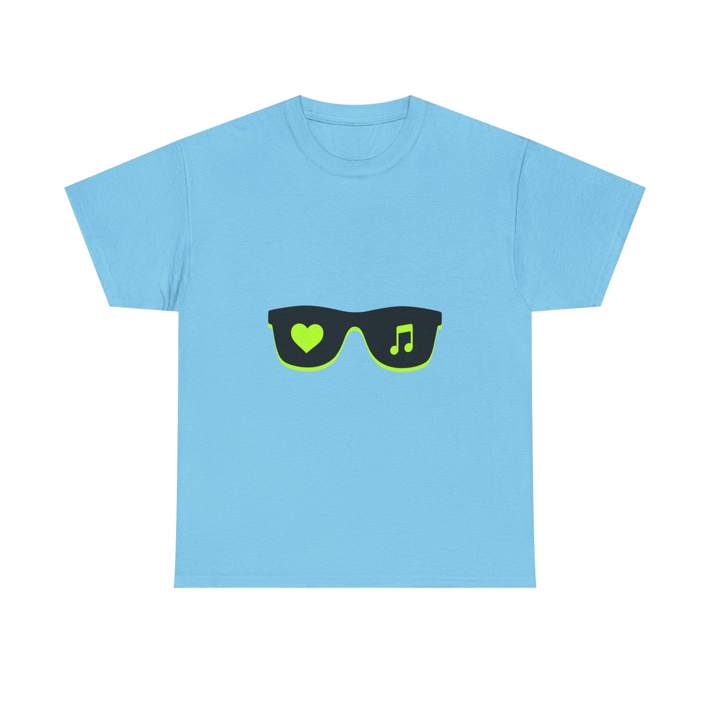Neon Love Notes Unisex Heavy cotton tee Printify