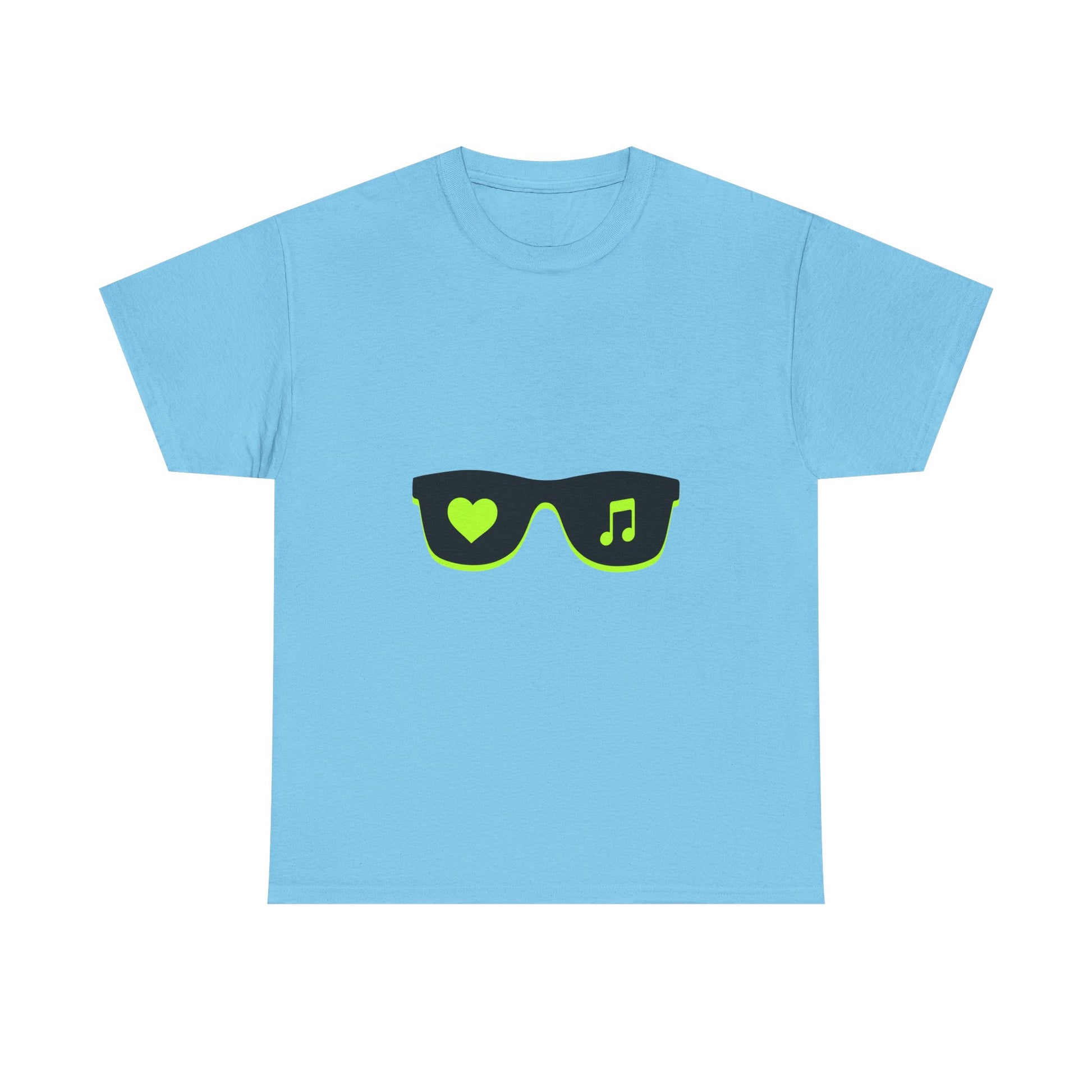 Neon Love Notes Unisex Heavy cotton tee Printify