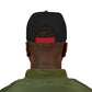 Orange Lightning Text Logo Snapback Cap Printify